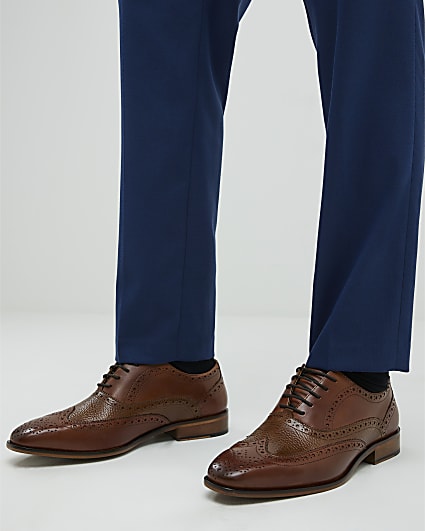 Brown Leather Brogue Shoes