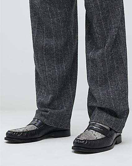 Black Snake Loafers