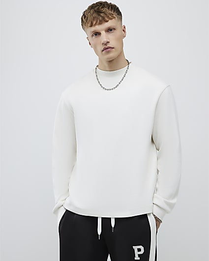 Ecru Regular Fit Sweatshirt