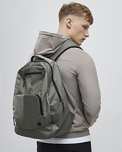 Grey Casual Badge Rucksack