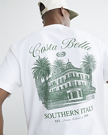 White Regular Fit Costa Bella Hotel T-Shirt