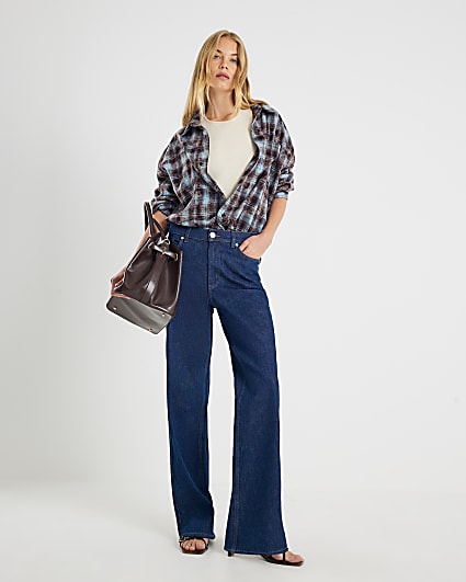 Blue Regular Fit Saint Palais Check Shirt