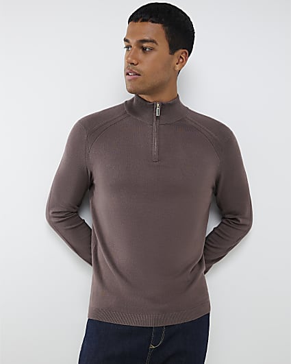 Purple Half Zip Jumper