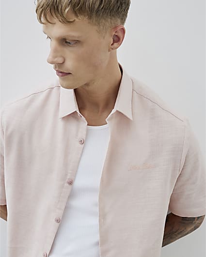 Pink Boxy Fit Short Sleeve Shirt