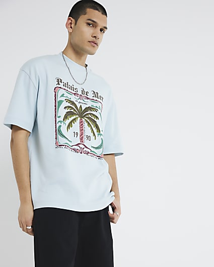 Blue Short Sleeve Palais De Mer T-Shirt
