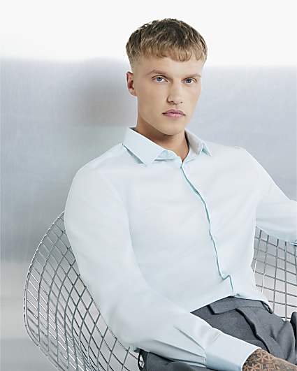 Green Slim Fit Formal Shirt