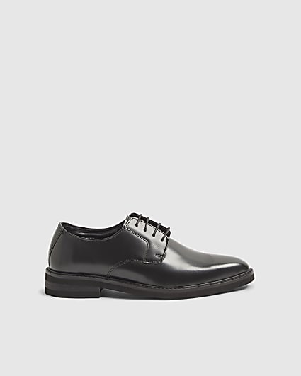 Black Pointed Toe Derby Shoes