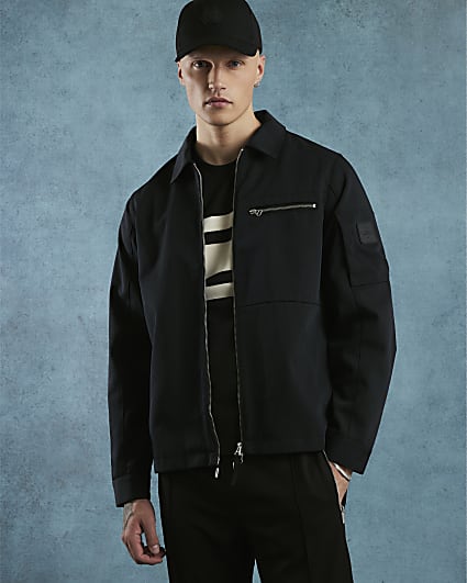 Black Regular Fit Twill Shacket