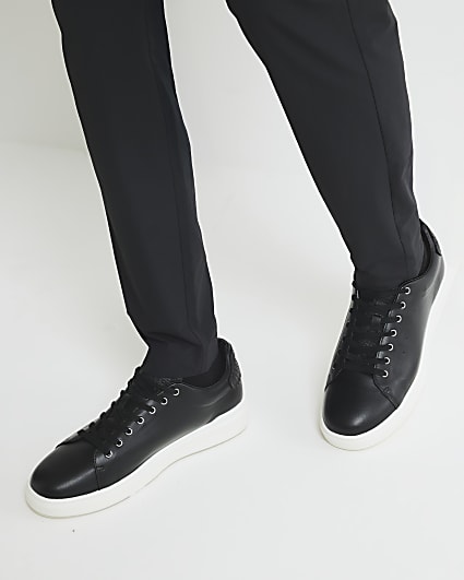 Black Monogram Panel Trainers