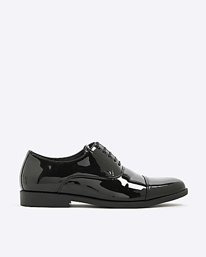 Black Smart Patent Derby Shoes