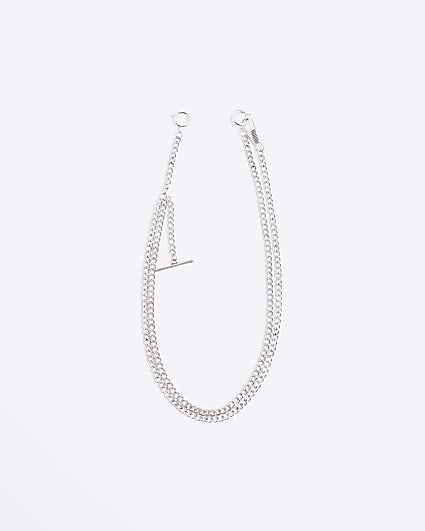 Silver Rhodium Watch Chain