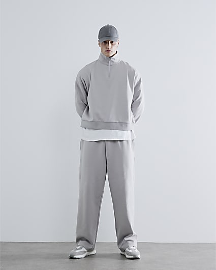 Premium Beige Wide Leg Joggers