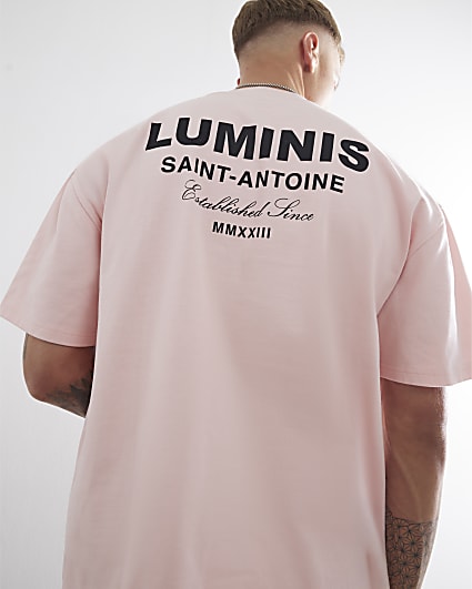 Pink Oversized Short Sleeve Luminis T-Shirt