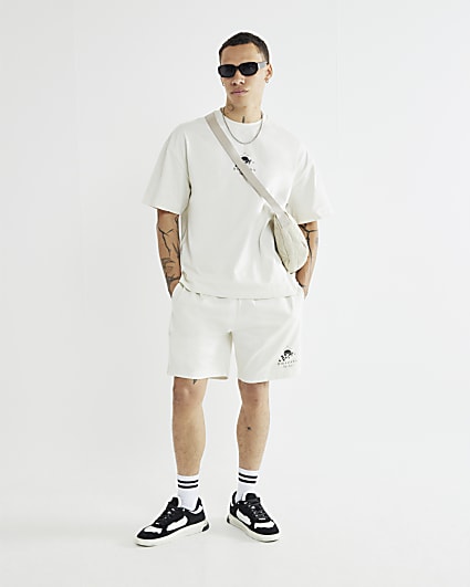 Ecru Japanese T-Shirt And Shorts Set