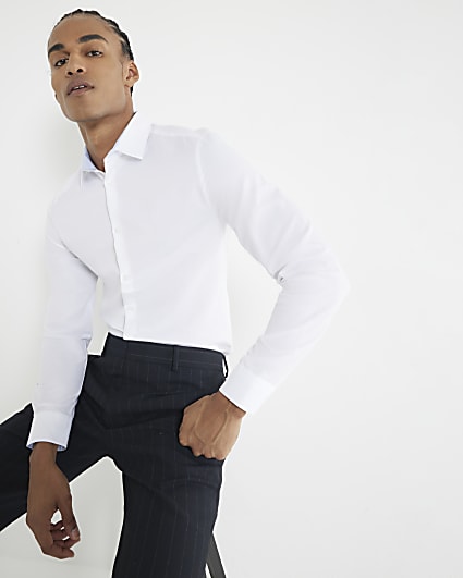 Premium White Long Sleeve Formal Shirt