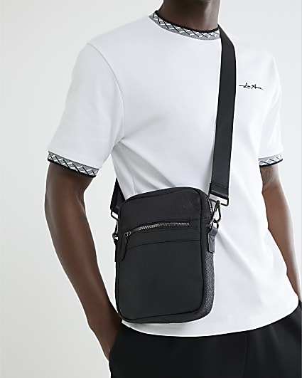 Black RR Monogram Cross Body Bag
