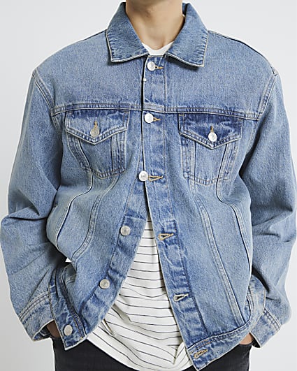 Blue Regular Fit Denim Jacket