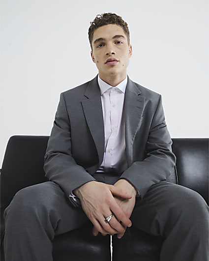 Grey Tailored Suit Jacket