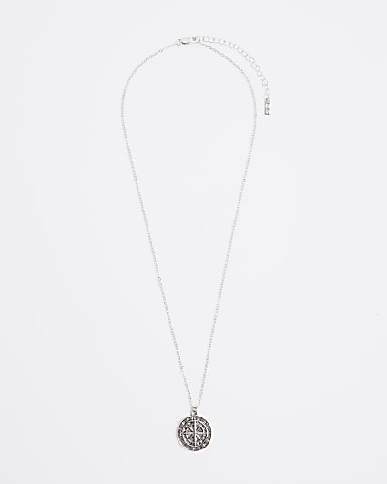 Silver Compass Necklace