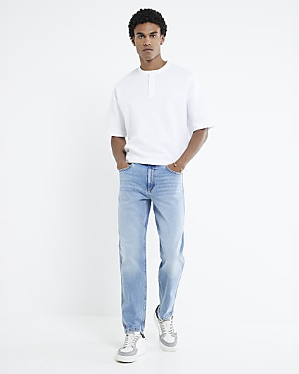 Blue Tapered Fit Jeans