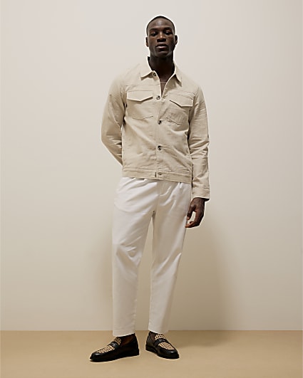 Stone Linen Blend Jacket
