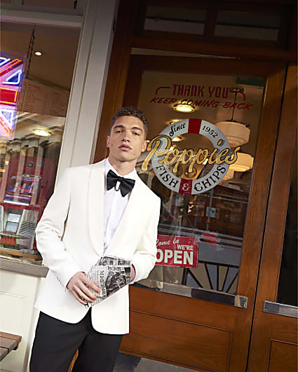 White Slim Fit Suit Jacket