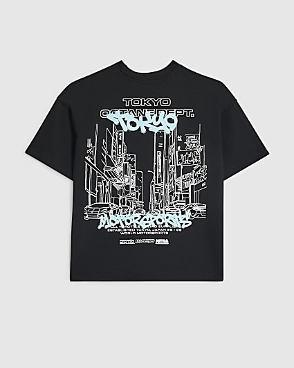 Boys Black Tokyo Graffiti T-Shirt
