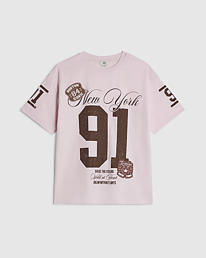 Girls Pink 91 New York T-Shirt