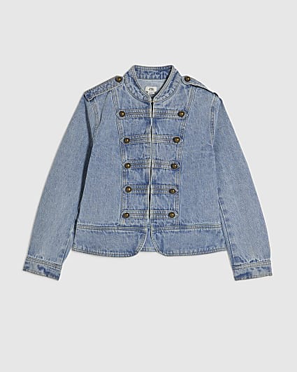 Girls Blue Denim Drummer Jacket