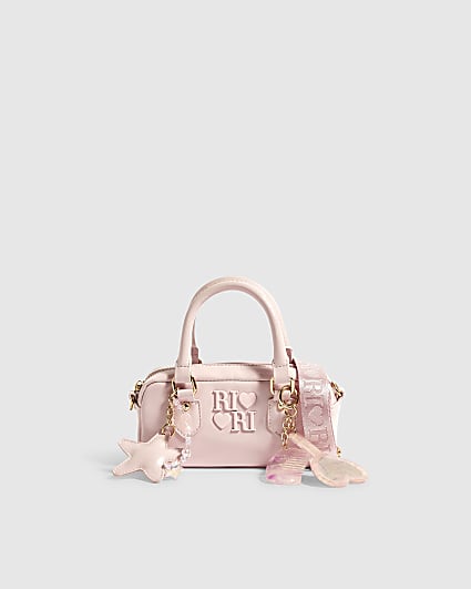 Girls Pink Multi Charm Crossbody Bag