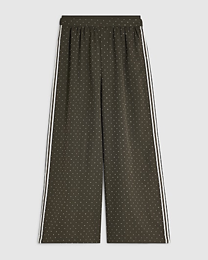 Girls Khaki Embellished Cargo Trousers