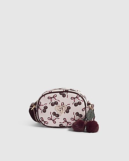 Pink Cherry Bow Crossbody Bag