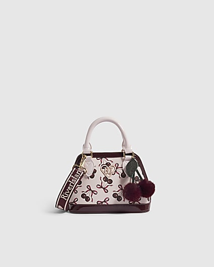 Pink Cherry Bow Crossbody Bag