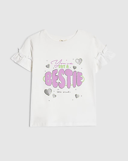 Mini Girls White Got a Bestie T-Shirt