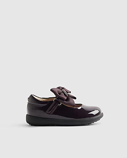 Mini Girls Purple Patent Mary Jane Shoes