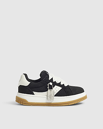 Mini Boys Black Monochrome Skater Trainers