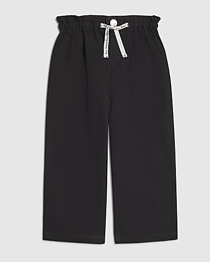 Mini Girls Black Wide Leg Jeans