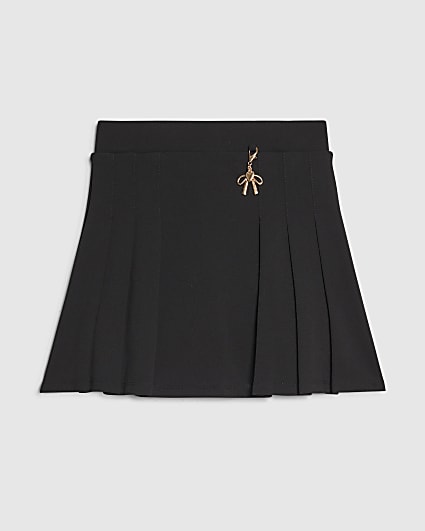 Girls Black Pleated Skirt