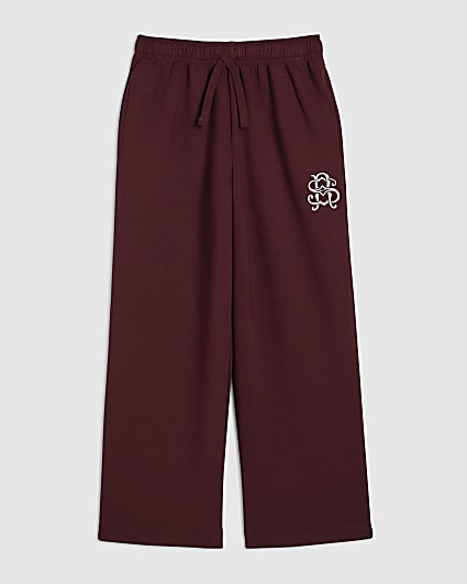 Boys Red RI Wide Leg Joggers