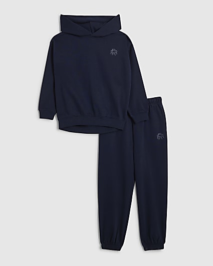Boys Navy RR Hoodie And Joggers Set