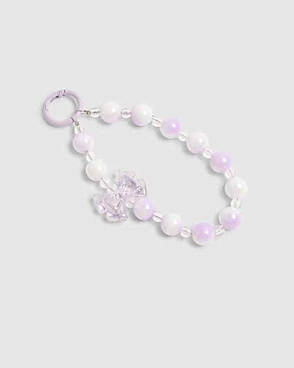 Girls Purple Bow Bag Charm