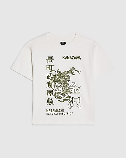 Boys White Kanazawa Dragon T-Shirt