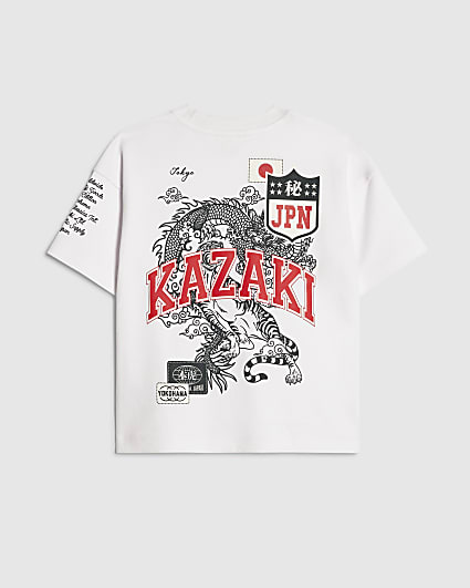 Mini Boys White Kazaki Japanese T-Shirt