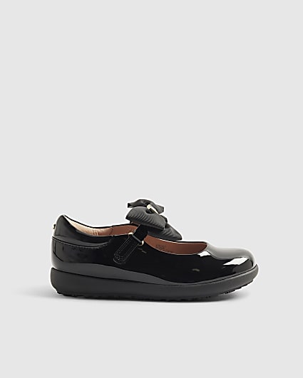 Mini Girls Black Bow Mary Jane Shoes