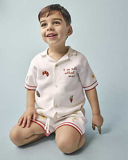 Mini Boys Cream Crochet Food Set