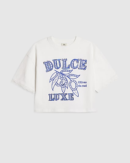 Girls White Dulce T-Shirt