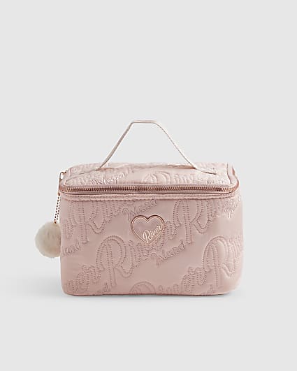 Girls Pink Nylon RI Scripty Lunchbox