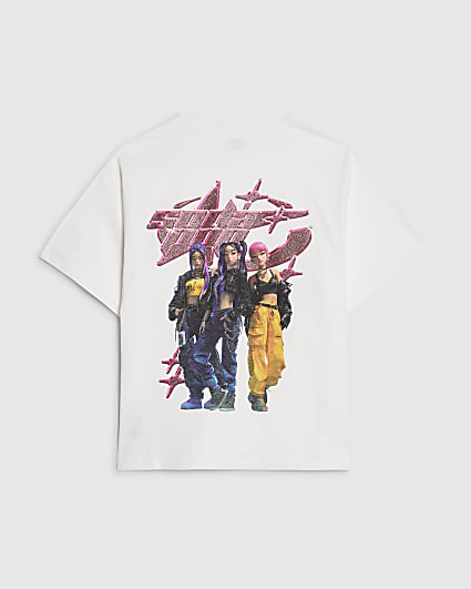 Girls White Soda Pop Girl Group T-Shirt