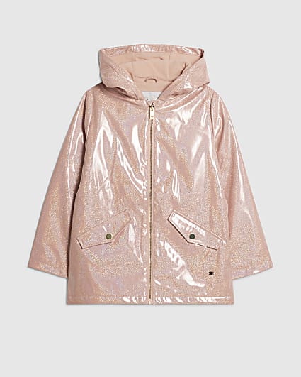 Girls Pink Glitter Rainmac