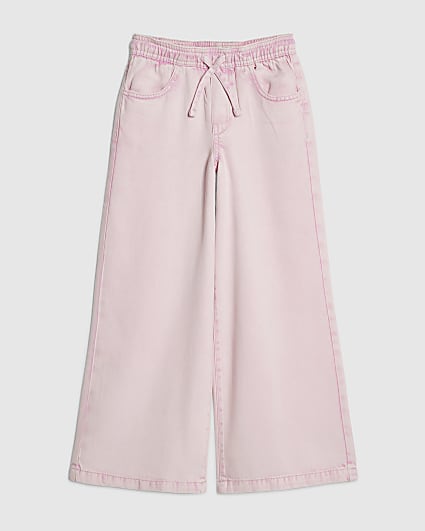 Girls Pink Loose Fit Jeans